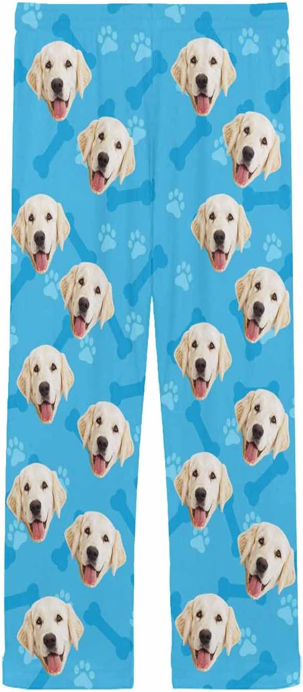 MyPupSocks Customized Face Pajamas Pants Photo Pajama Bottoms for Men S-XXL