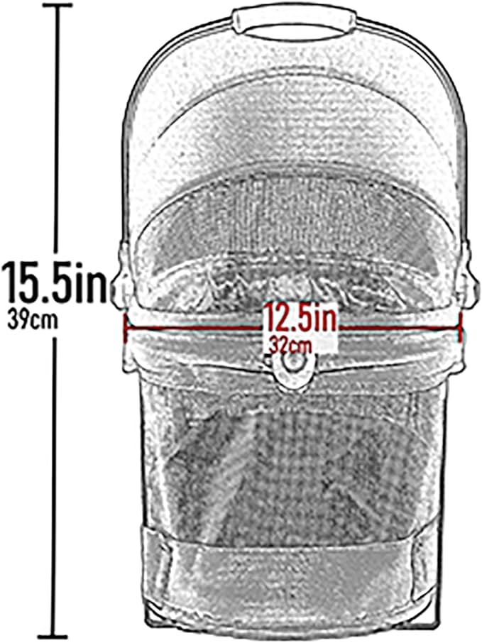 Pet Gear No-Zip View 360 Ultra Lite Pet Safety Carrier & Car Seat for Small Dogs & Cats Push Button Entry, 15", Sand,View 360 Ultra Light 15-inch,Sand