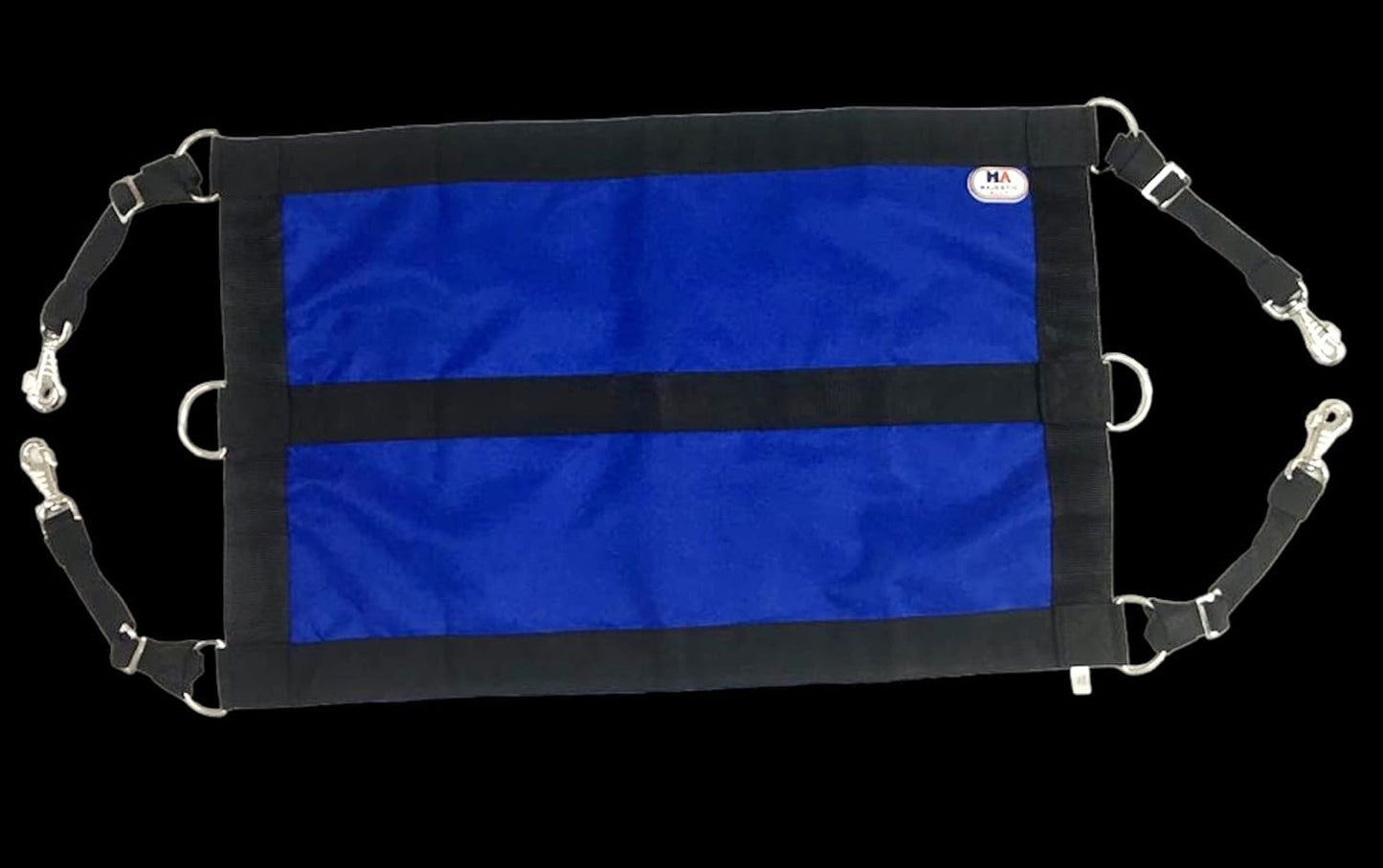 Majestic Ally 1200D 29"x19" Horse Stall Guard with Replaceable and Adjustable Length Straps and Replaceable Hardware (Royal Blue Black)