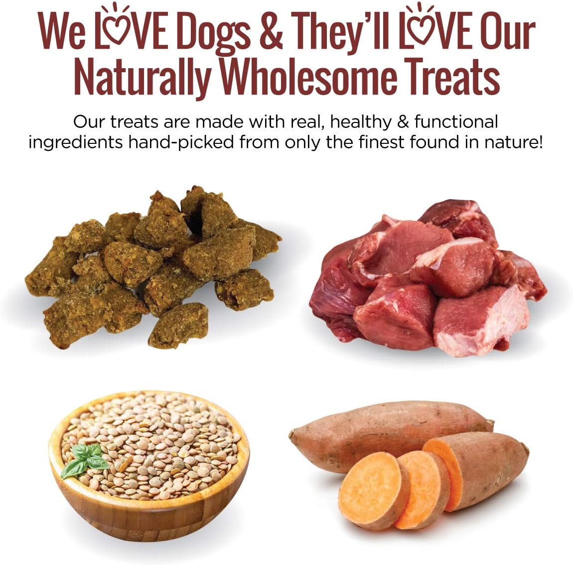 Smart Cookie All Natural Dog Treats - Wild Boar & Sweet Potato - Training Treats for Dogs with Allergies, Sensitive Stomachs - Soft Dog Treats, Chewy, Grain Free, Human-Grade, Made in USA - 5oz Bag