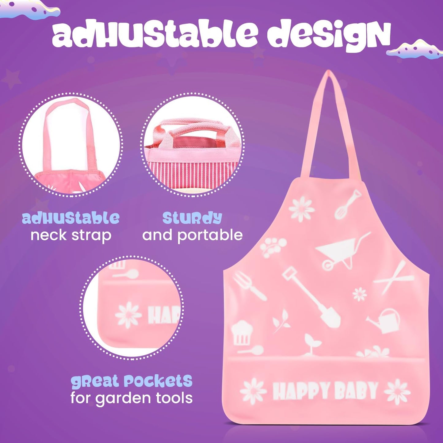 Kids and Toddler Gardening Set, Little Girls Gardening Set, Gardening Tools and Gifts for Kids Ages 4β8