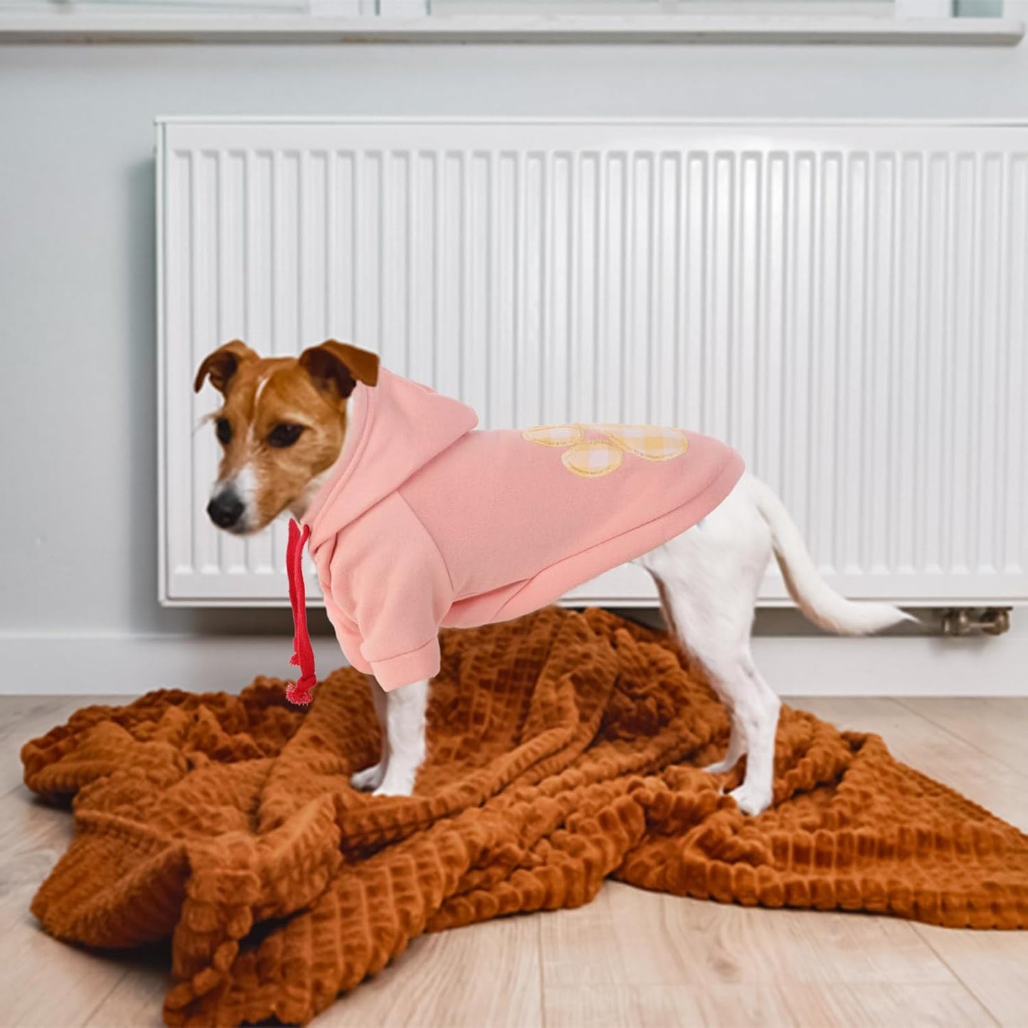 SAWMONG Dog Hoodie,Flannel Pet Hooded Sweater with Hat Puppy Pullover Sweater Shirt,Dog (Pink,3XL)