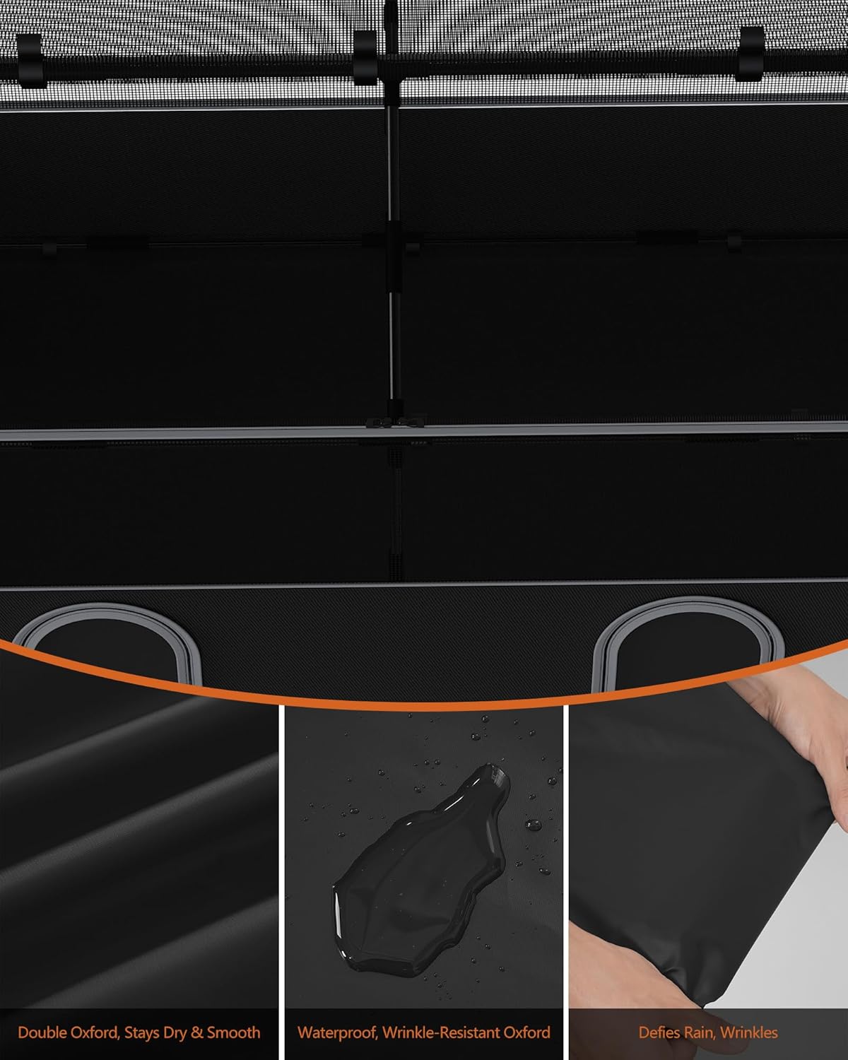 DINMO Small Animal Playpen, Chicken Brooder Box with Cover Top, Pet Fence Indoor, Guinea Pig Cages,Pet Playpen with Waterproof Floor for Hamsters, Hedgehogs, Bunny,Kittens, Chicken,Black