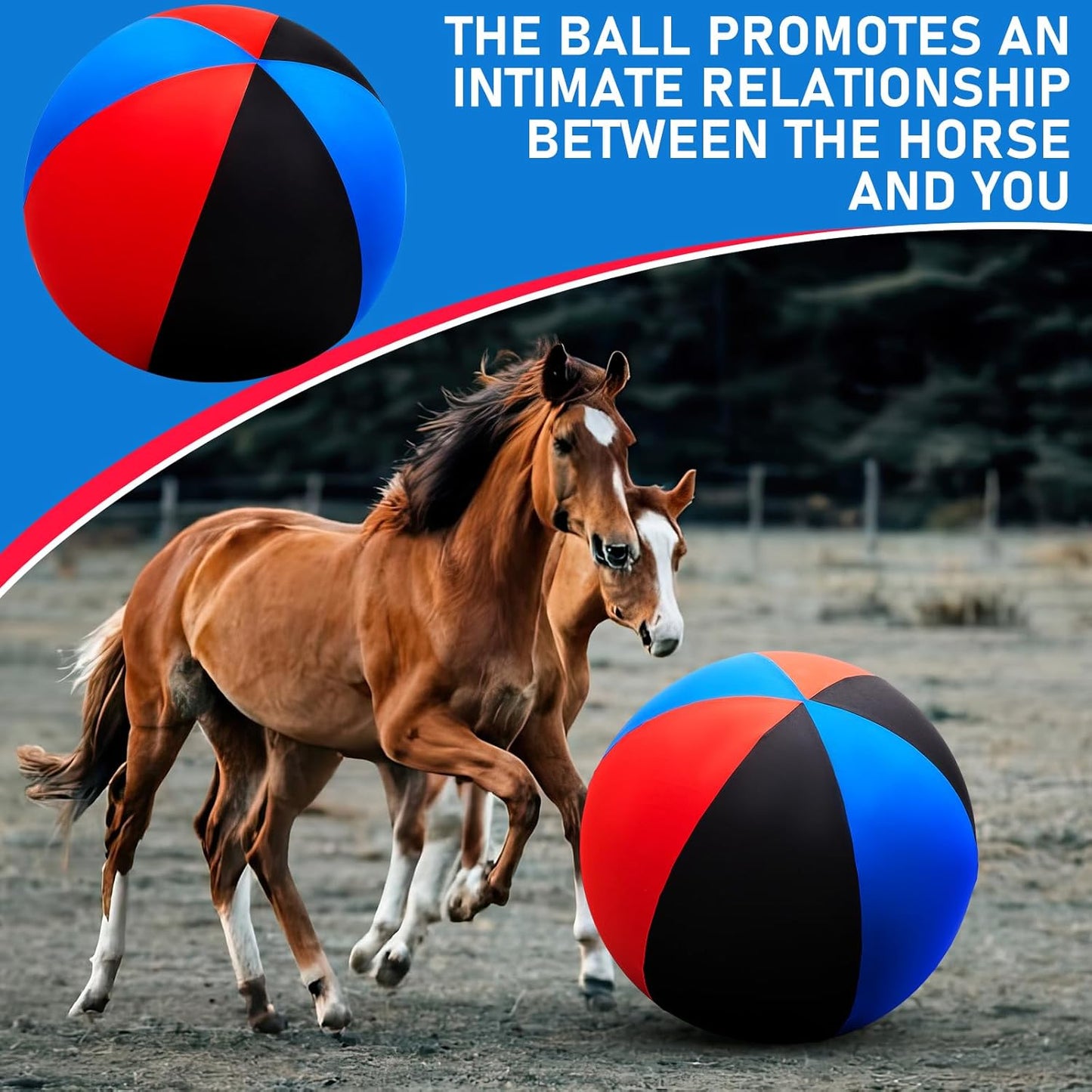 30inch Giant Herding Ball with Cover Anti Burst Ball Please Watch VCR for How to Inflation Horse Toys for Horses Stall Entertainment Play, Pump Included(Stylish)