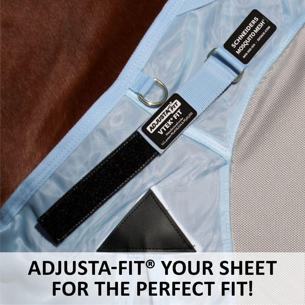 Schneiders Adjusta-Fit Mosquito Mesh Hybrid II Horse Fly Sheets | Ultimate Insect & UV Protection for Equine Comfort