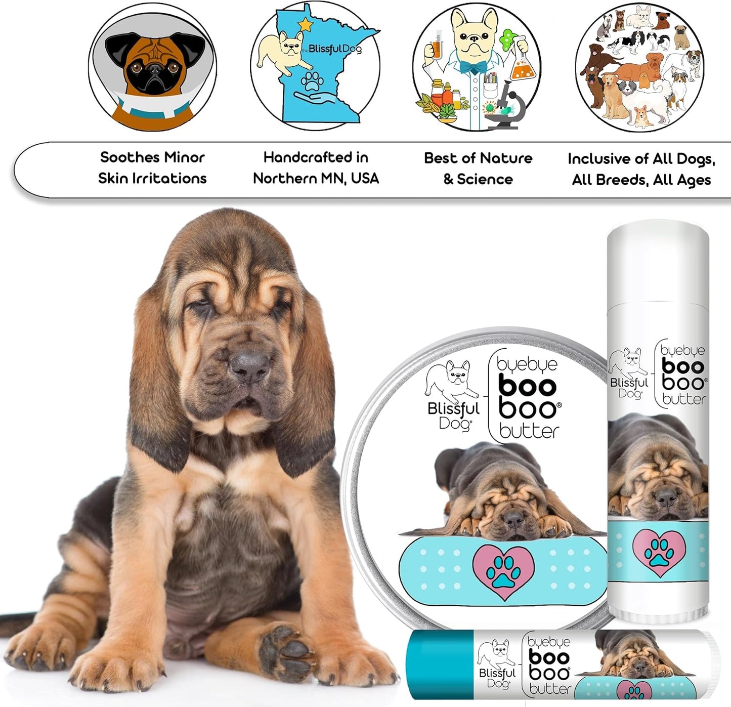 The Blissful Dog .50 oz Tube Bloodhound Booboo Butter