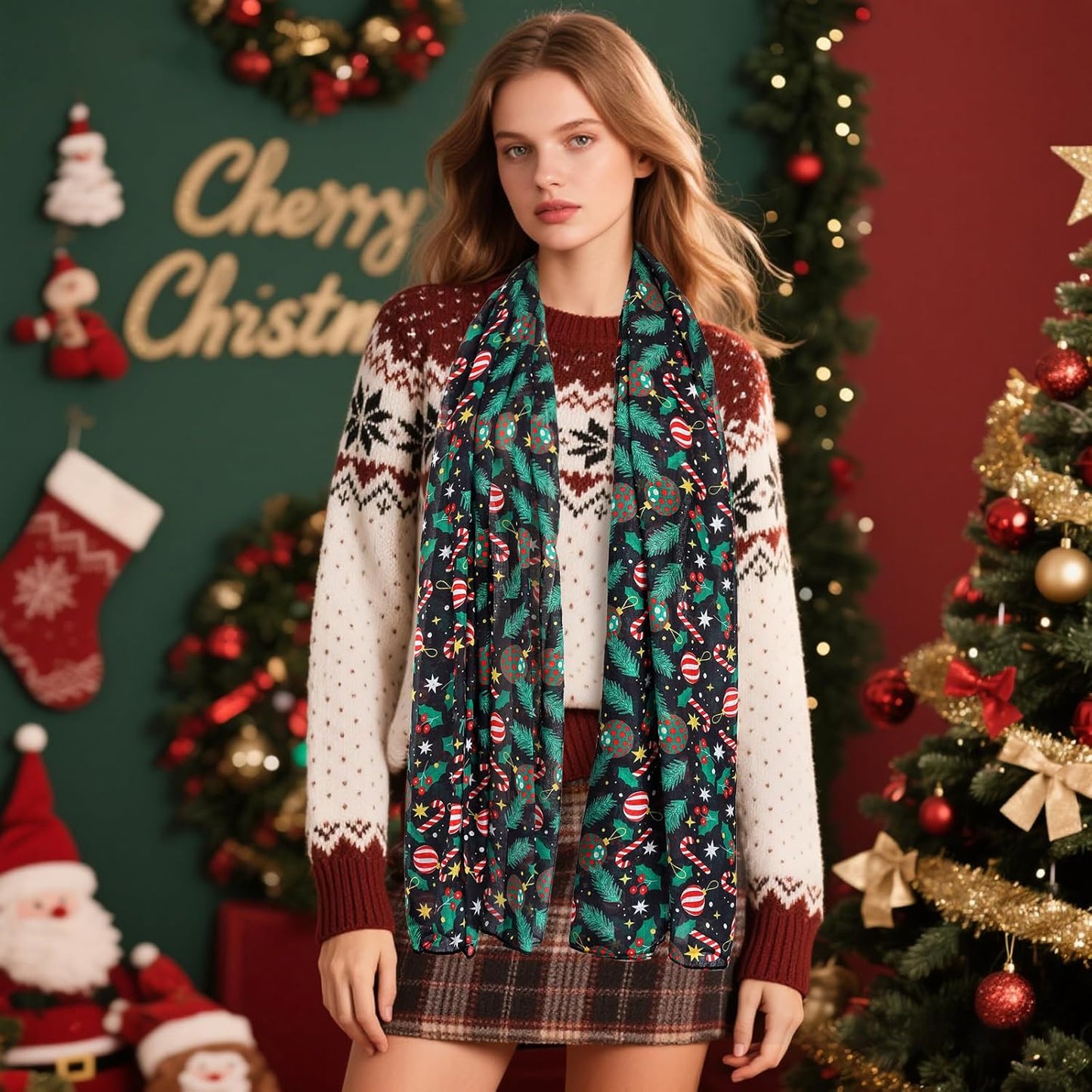 E-Clover Fashion Scarf for Women Lightweight Scarves Shawl Wrap for Spring/Summer Winter