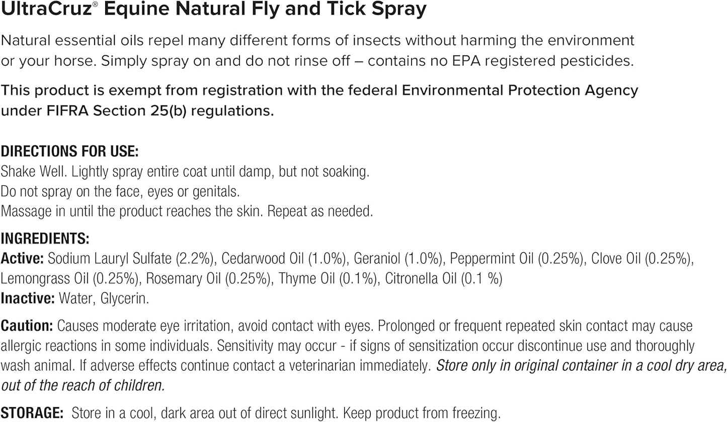 UltraCruz® Equine Shampoo, Conditioner, Hydrogen Peroxide, Fly & Tick Spray, 1 Gallon Each