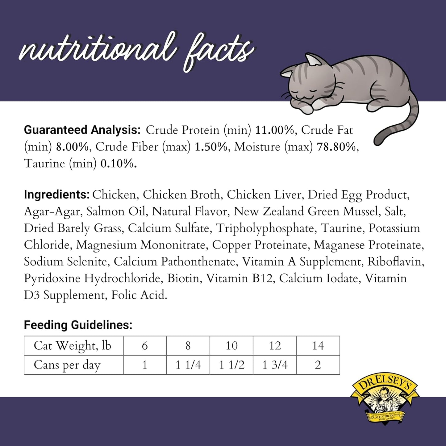 Dr. Elsey's cleanprotein Chicken Recipe Wet Cat Food, Pate 5.3 oz cans (Pack of 24)