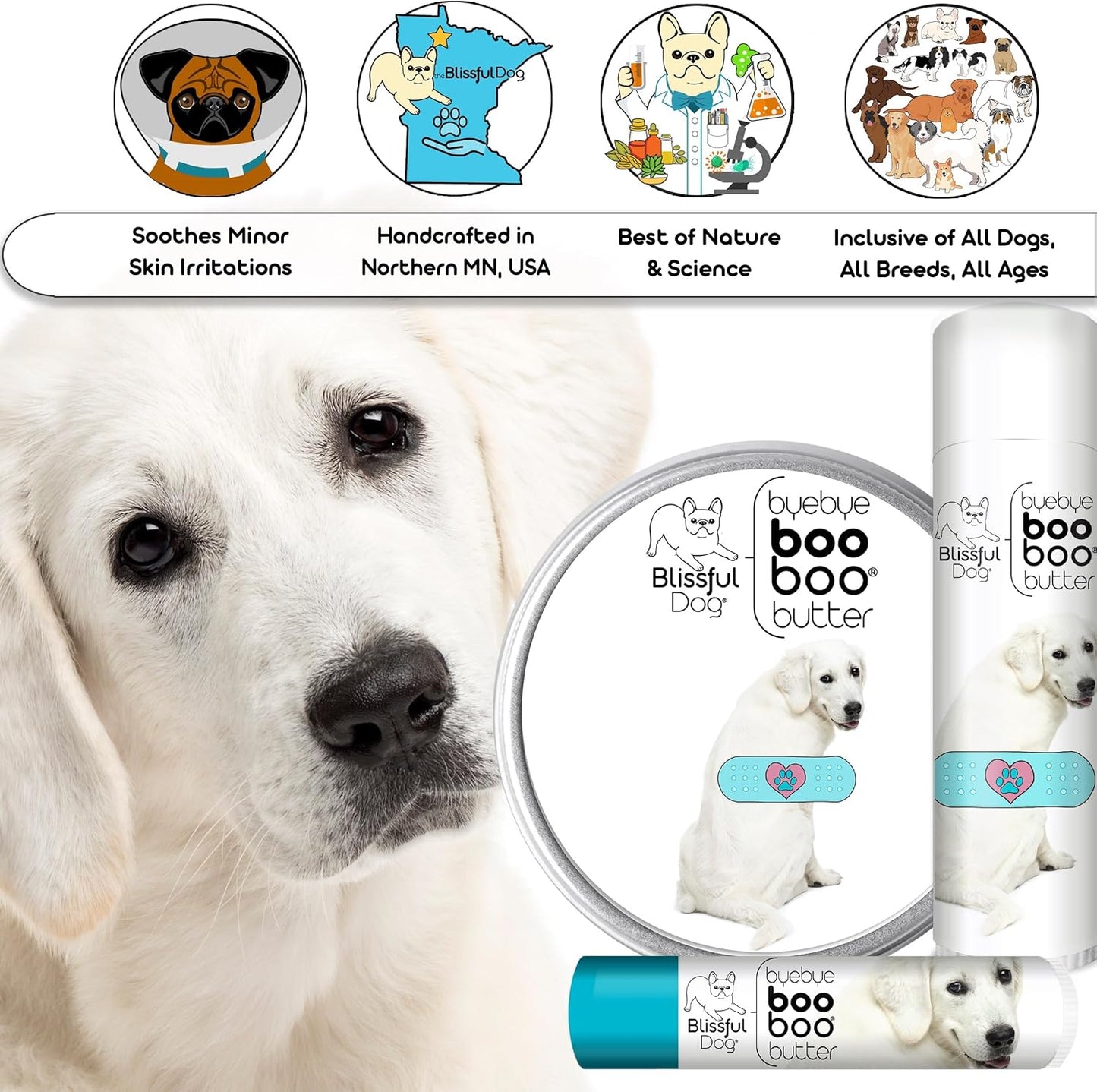 The Blissful Dog Kuvasz Boo Boo Butter, 2 Ounce