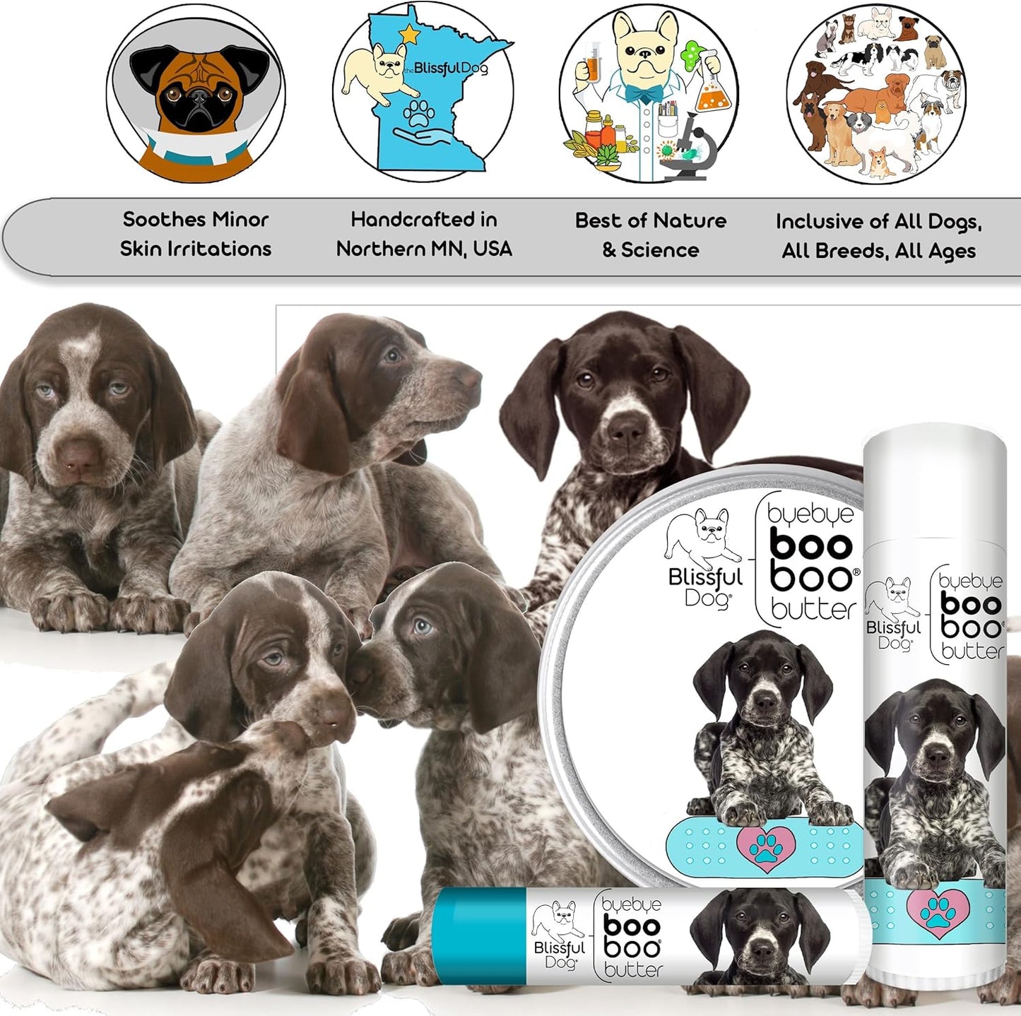 The Blissful Dog German Shorthaired Pointer Boo Boo Butter, 16 oz.