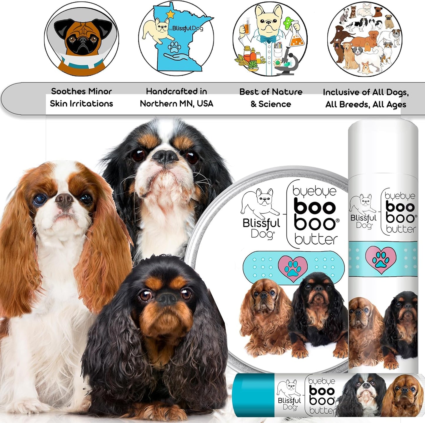 The Blissful Dog English Toy Spaniel Boo Boo Butter, 16 oz.
