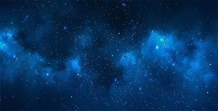 30X12IN Starry Aquarium Background, Art Starry Fish Tank Decorations Background, with 8 EVA Double-Sided Tape