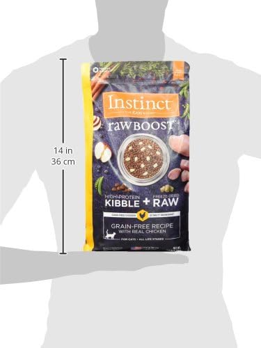 Instinct Raw Boost, Natural Dry Cat Food with Freeze Dried Pieces, High Protein, Grain Free Recipe - Real Chicken, 5 lb. Bag