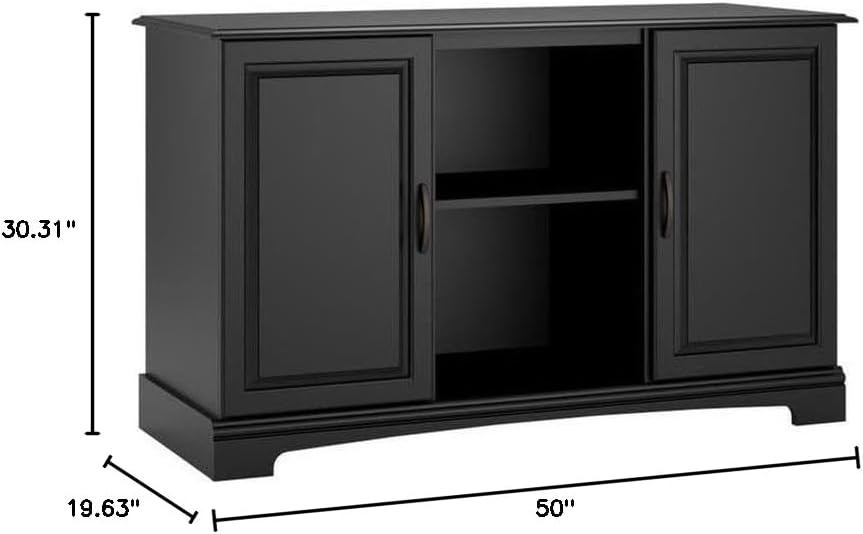 Pemberly Row Modern/Contemporary Furniture 50" Aquarium Stand in Black