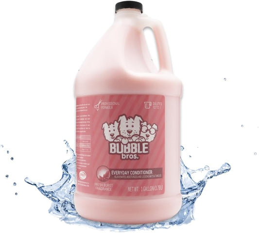 Bubble Bros. Everyday Conditioner for Dogs, Gallon - Natural, Moisturizes and Conditions The Skin and Coat of Your Pets, Loosens Mats and Tangles, Eliminates Static in The Coat