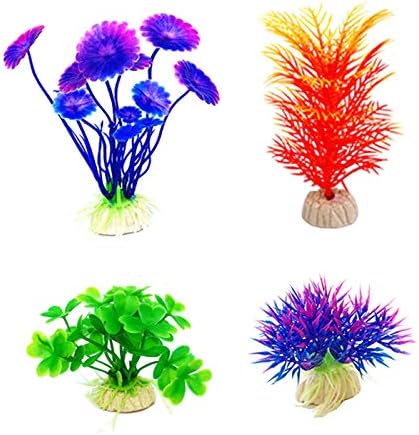 CousDUoBe Artificial Aquatic Plants 11 Pcs Small Aquarium Plants Artificial Fish Tank Decorations，Used for Household and Office Aquarium Simulation Plastic Hydroponic Plants