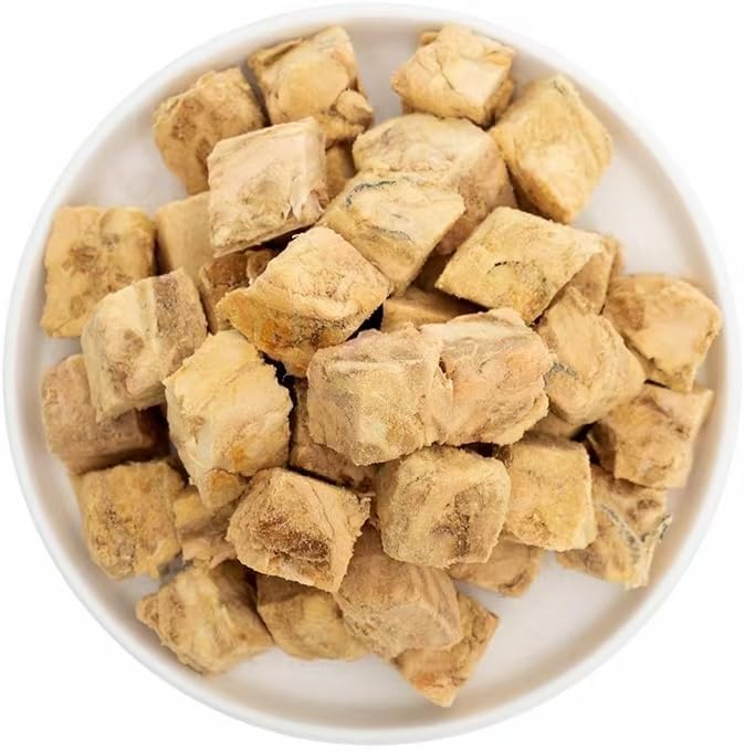 Organic Freeze Dried Dog & Cat Treats - Single Ingredient, Grain Free Food Toppers for Healthy Pets, No Fillers or Preservatives (3 Bag, Salmon)