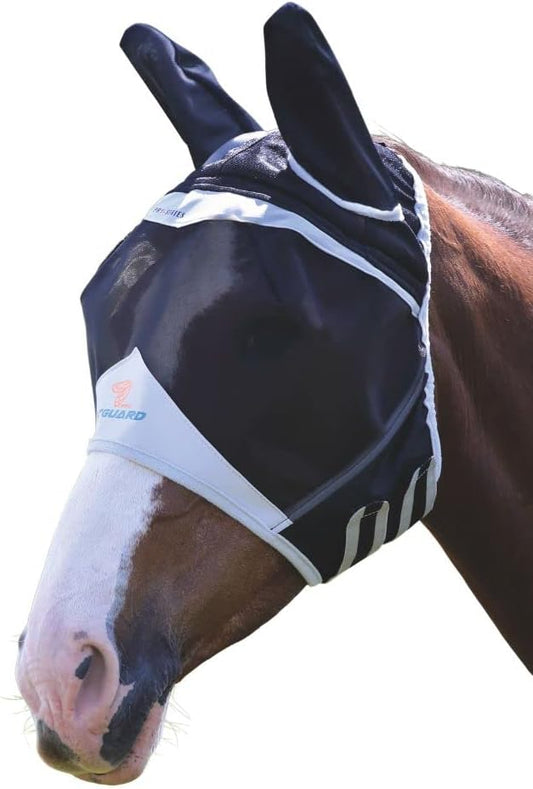 FLYGUARD FINE MESH Fly MASK with Ears (Small Pony, Black)