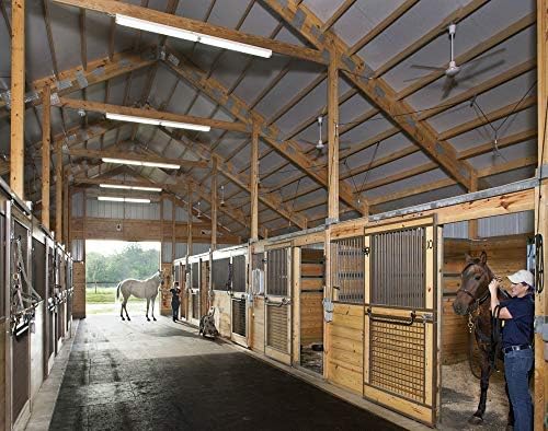 American Floor Mats - Horse/Stable Mats - Heavy Duty Stall Mats - Thick, Durable Rubber Flooring Solid Black 3/8" Thick - 4' x 10' Mat