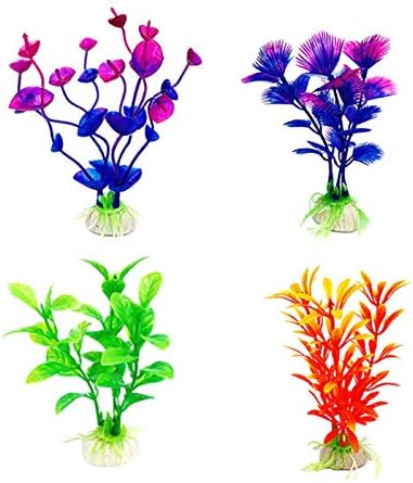 CousDUoBe Artificial Aquatic Plants 11 Pcs Small Aquarium Plants Artificial Fish Tank Decorations，Used for Household and Office Aquarium Simulation Plastic Hydroponic Plants