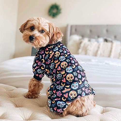 CuteBone Small Dogs Outfit Soft Puppy Onesies Pjs Halloween Dog Pajamas Pet Coat Cat Apparel Comfy Doggie Jumpsuit Bodysuit for All Seasons P73XXL