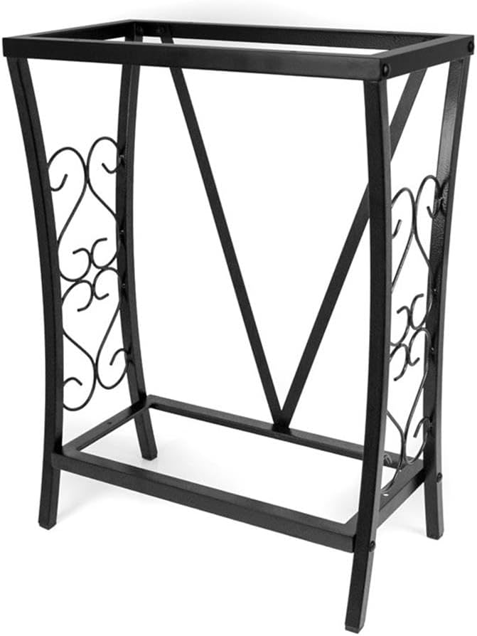 MAKLAINE Traditional Steel 10 Gallon Metal Aquarium Stand in Black