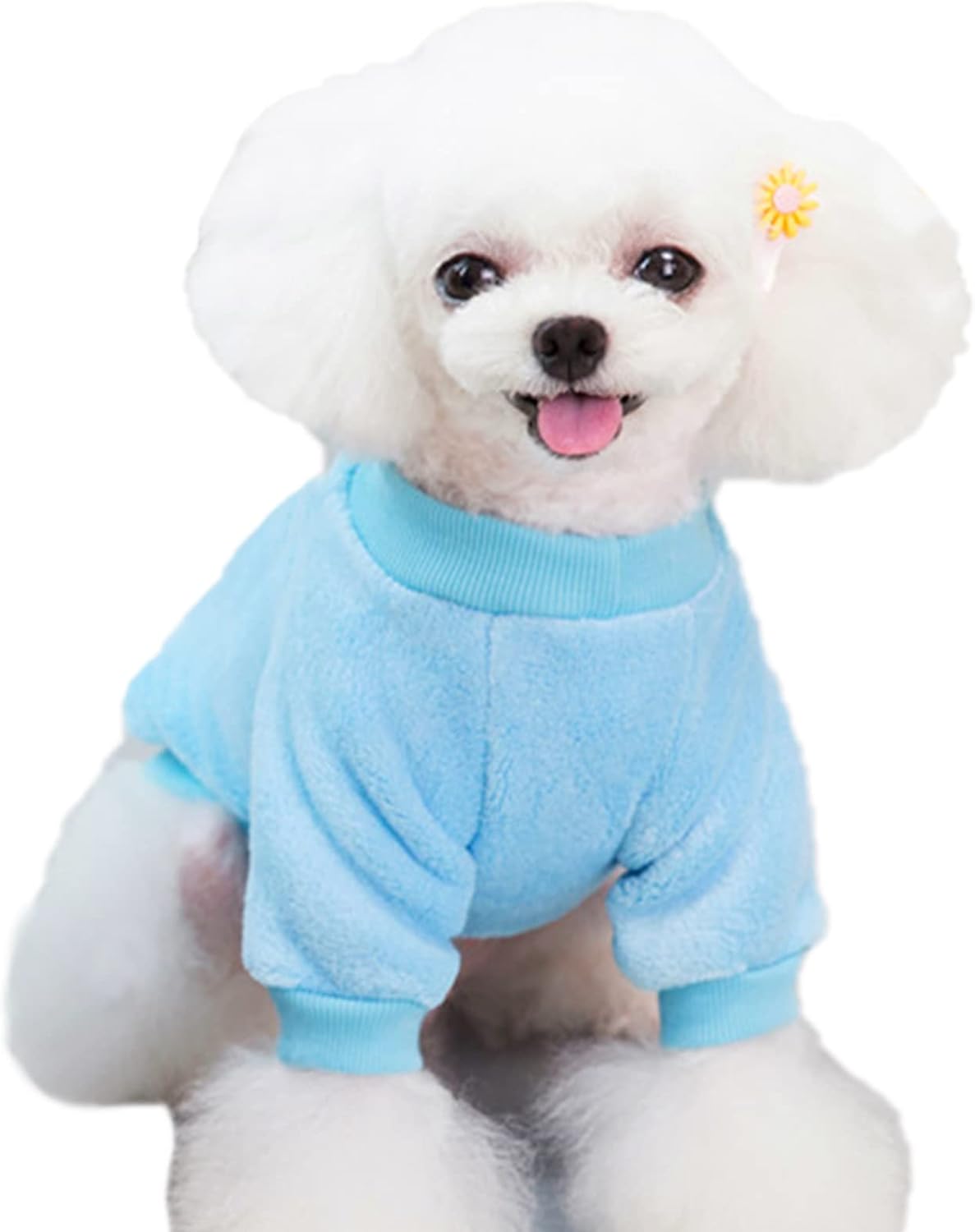 Jecikelon Pet Dog Clothes Dog Sweater Soft Thickening Warm Pup Dogs Shirt Winter Puppy Sweater for Dogs (Z01-Blue, XX-Small)