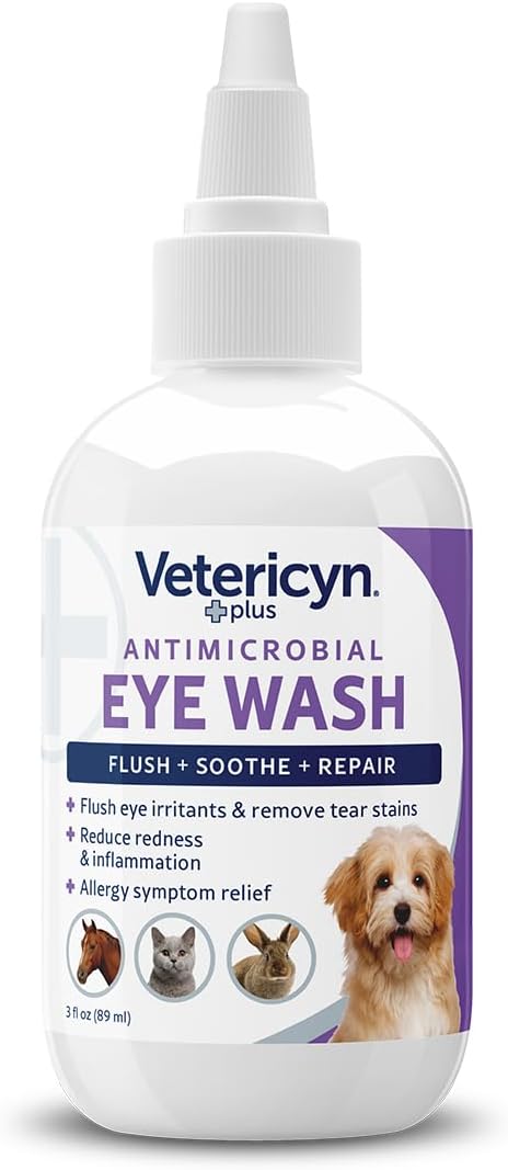 Vetericyn Plus Dog and Cat Eye Care | Flush and Soothe Eye Irritations, Dog Tear Stain Cleaner, Safe for All Animals. (Eye Care Kit)