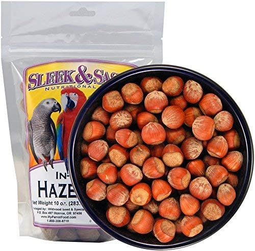 SLEEK & SASSY Whole Hazelnuts (Filberts) Parrot Treat (10 oz.)