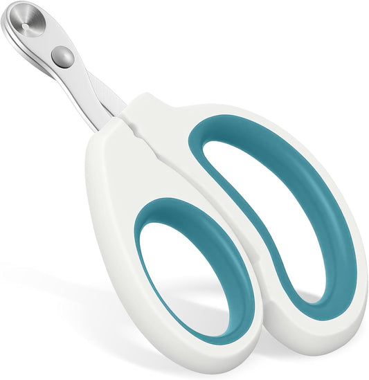 Cat Nail Clipper, Durable Stainless Steel Cat Nail Trimmer with Sharp Blade and Anti-Slip Handle, Professional Small Animal Claw Clippers for Cats Kittens Dogs Rabbits Guinea Pigs