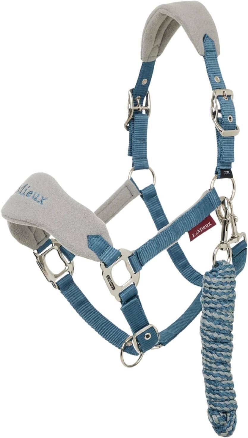 LeMieux Vogue Fleece Headcollar - Halter & Leadrope - Extra Padding, Adjustable at Curb and Poll Strap