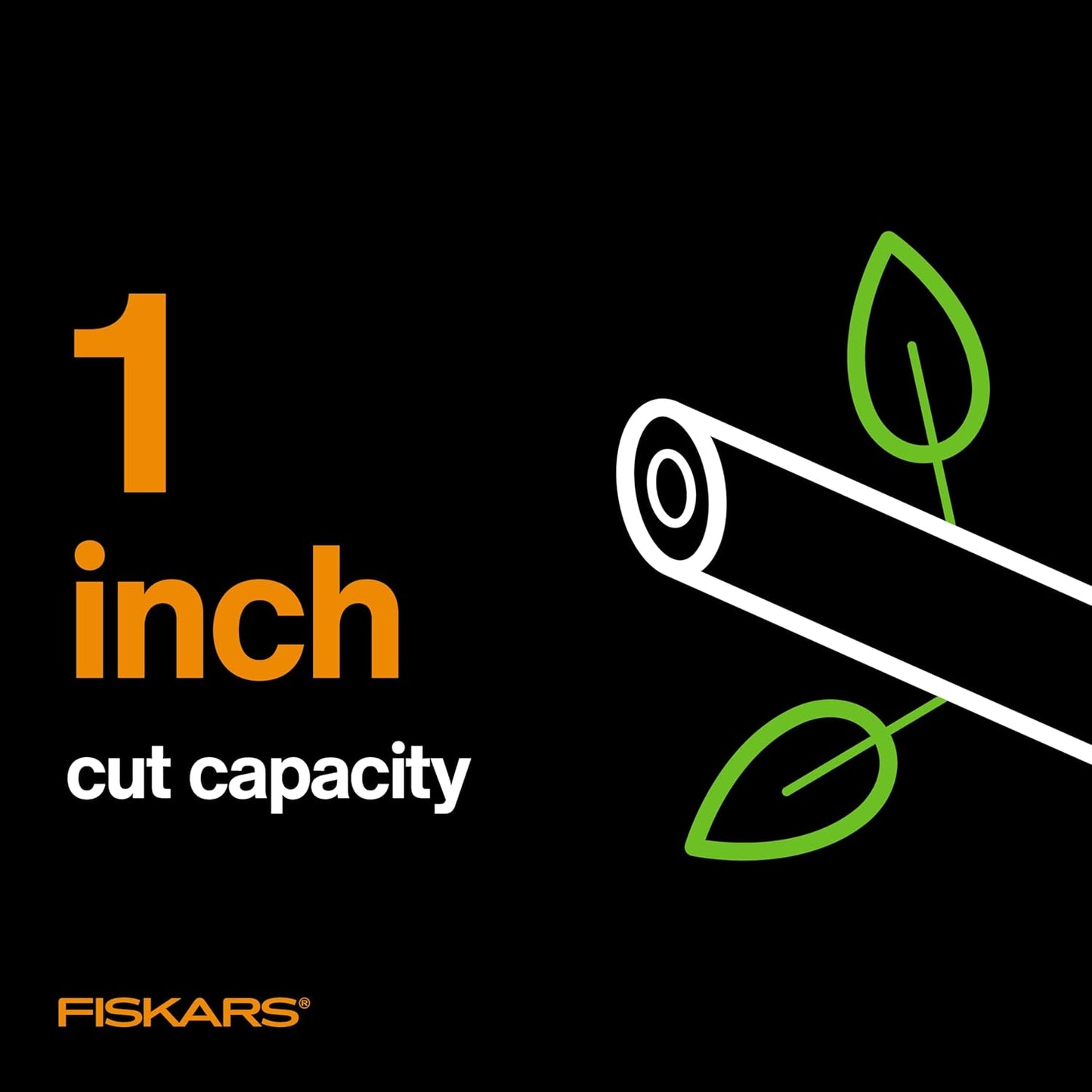 Fiskars Bypass Pruning Shears, 1-Inch Cut Capacity Softgrip Pruner, Forged Steel Replaceable Blade Stays Sharp Through Heavy Use with Rust Resistant, Low-Friction Coating