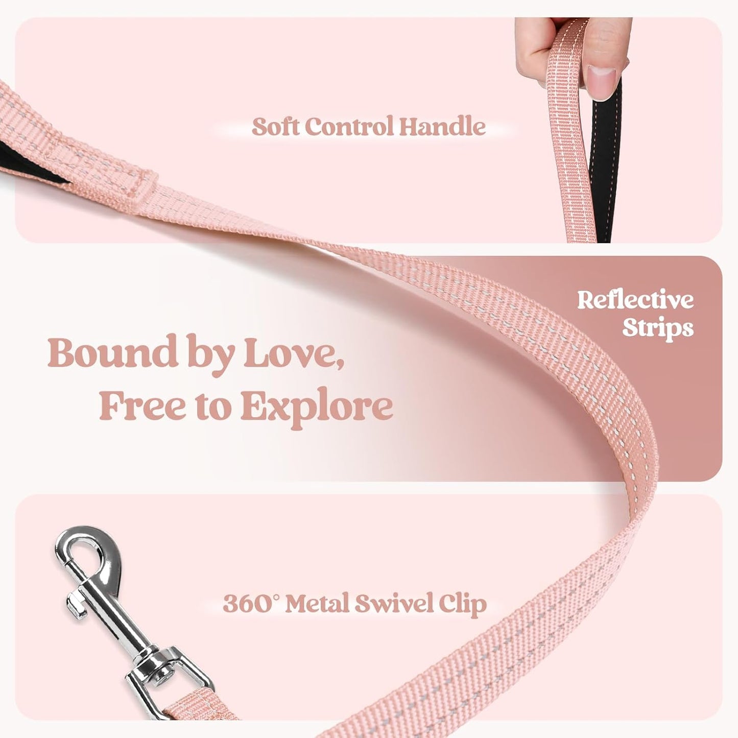 rabbitgoo Dog Harness Small Sized and Leash Set, Step in Soft Light Puppy Vest, Breathable Mesh Pet Harness, Reflective for Outdoor Safe Walking, Pink XXXS