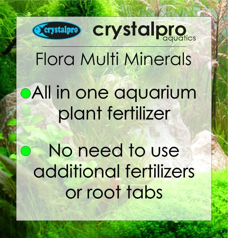 Flora Multi Minerals All in One Aquarium Plant Fertilizer - for Fast Growing Healthy Plants - Plant Food for Root and Leaf Growth- Safe for All Freshwater Livings 4.2 Oz