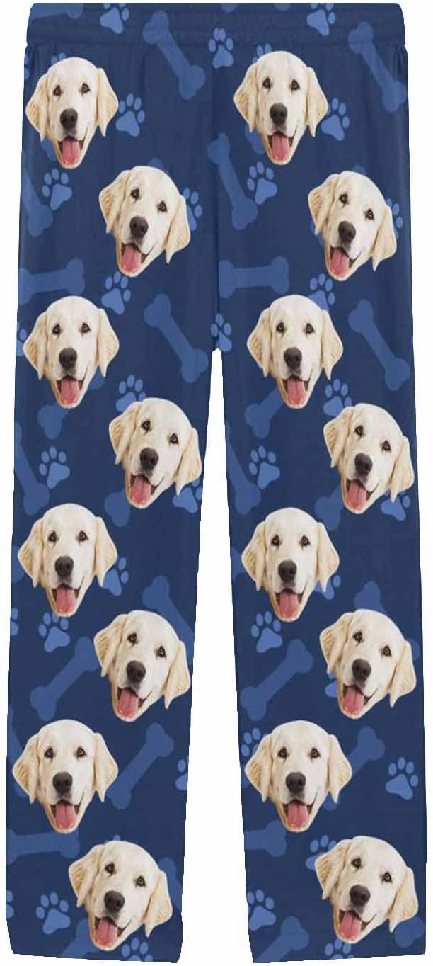 MyPupSocks Customized Face Pajamas Pants Photo Pajama Bottoms for Men S-XXL