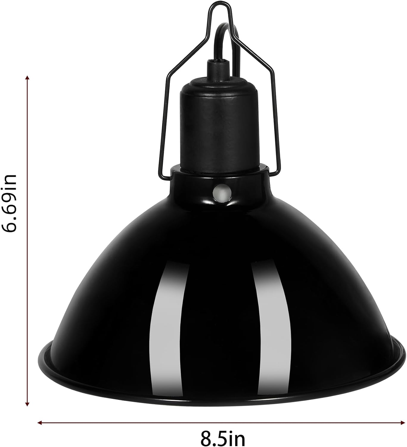 DXOPHIEX 8.5inch Dome Reptile Heat Lamp Reptile Light Fixture UVB Light Fixture Max 150W for Bearded Dragon, Turtles, Snake and Lizard Terrarium