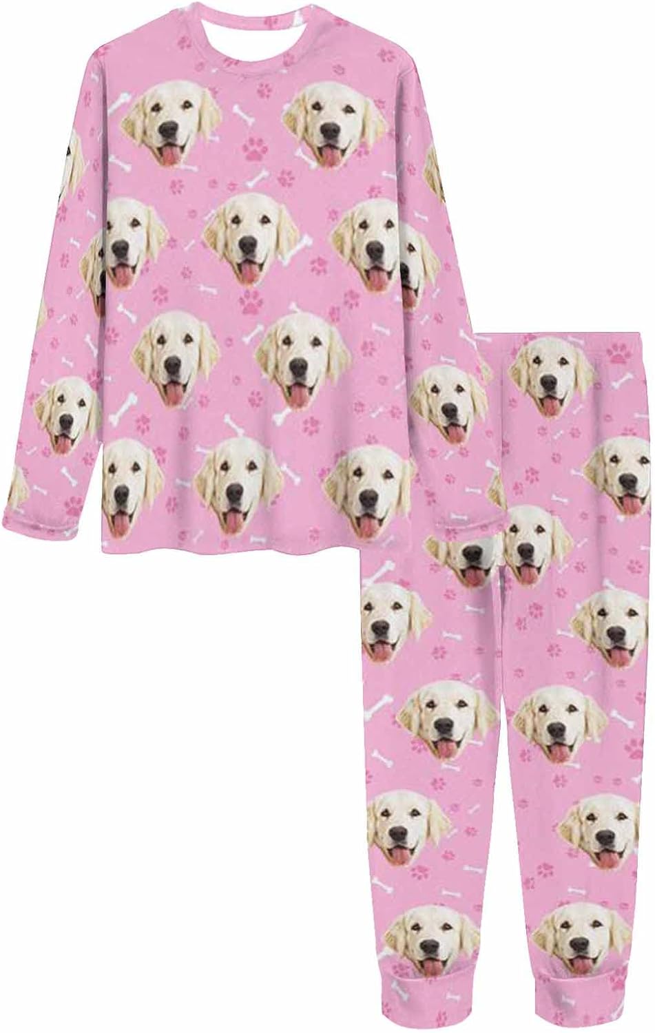 MyPupSocks Custom Face Pajamas Sets for Women, Personalized Photo Sleepwear XS-XXL