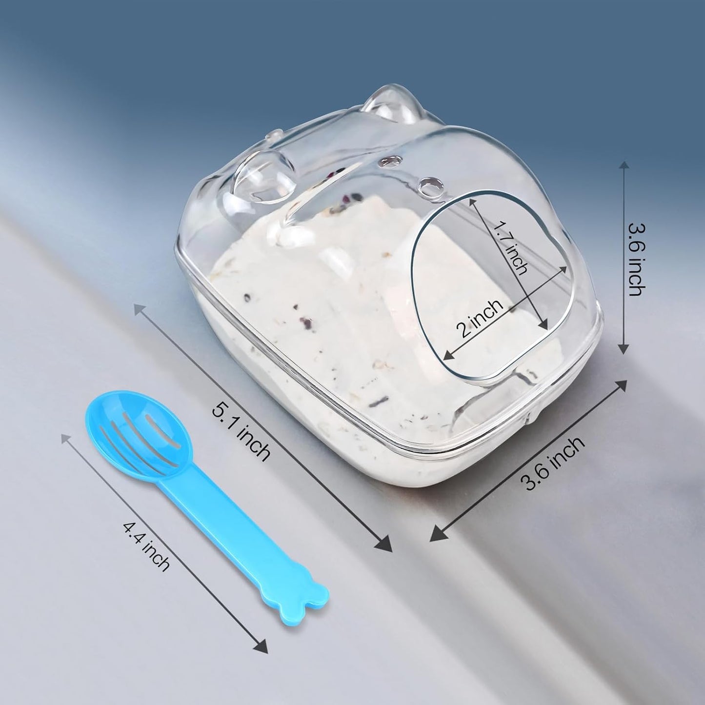 Hamster Bathtub,Hamster Bathroom,Small Animal Habitat Décor,Sand Bath Container Transparent Beds,Hamster Bed,Ice Bathtub,Sleep Pad Nest,Sand Bath Box for Small Pet Animals Cage Accessories（S）