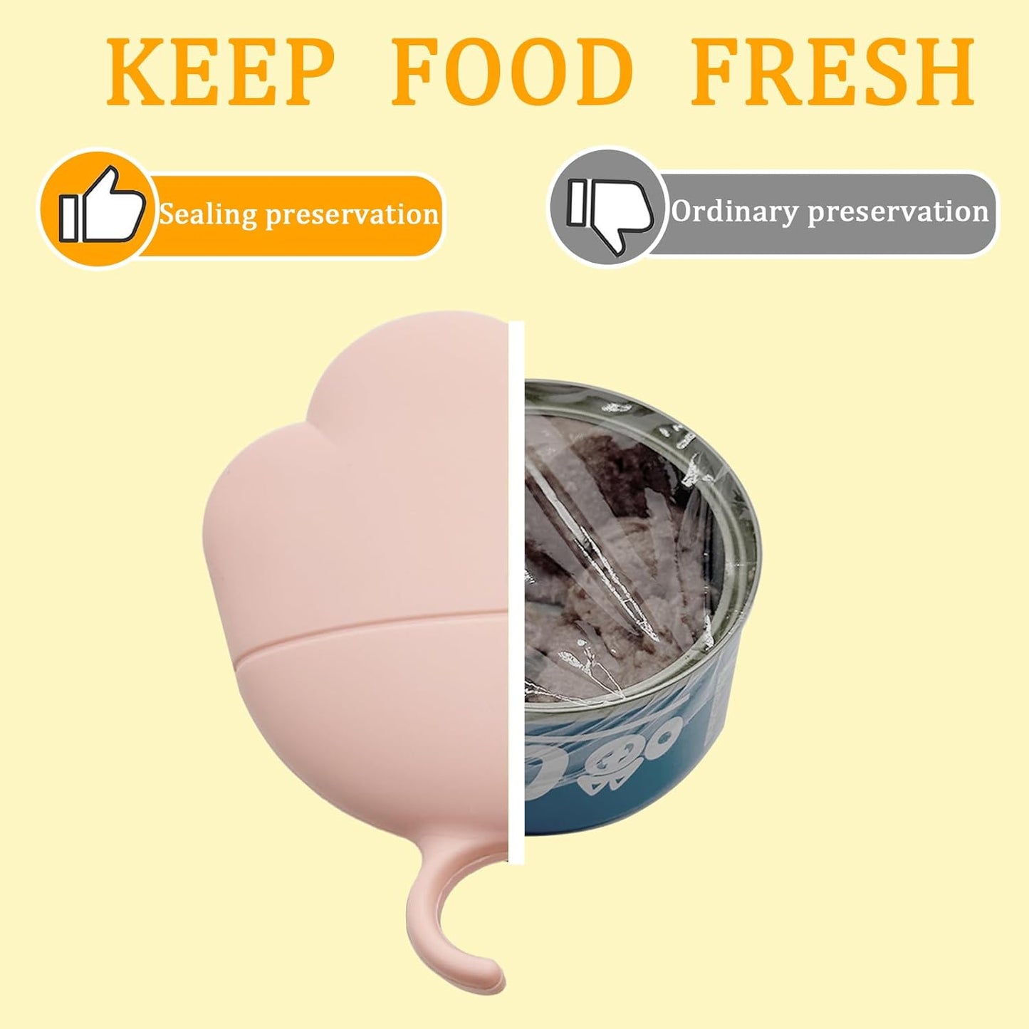 3 Pcs Cat Food Can Lids & One Can Opener | Cute Paw Shape Can Covers and Opener Spatula Cat Spoons for Wet Food | Universal BPA Free Silicone Can Food Spoon & Covers for Dog Cat Cans(Pink)