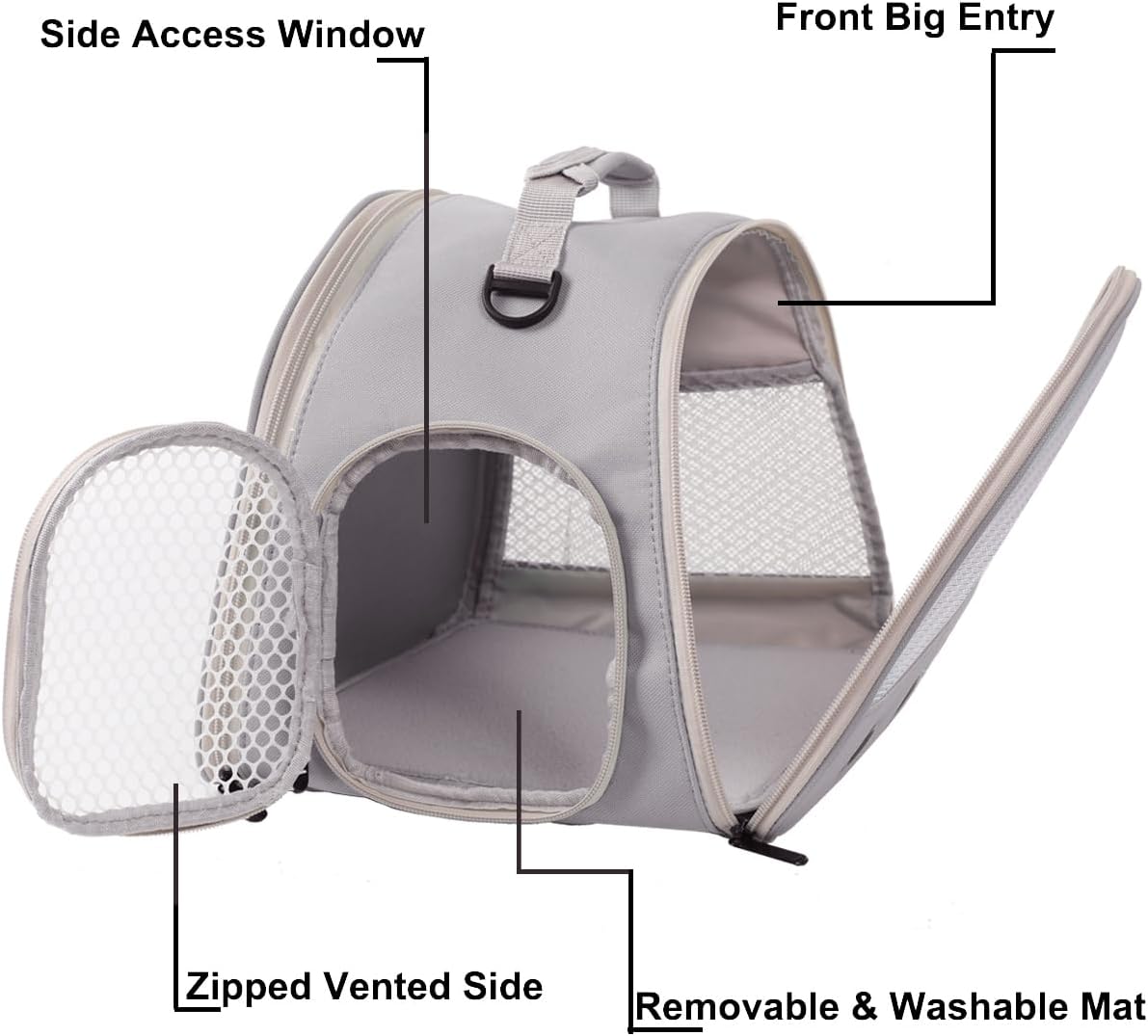 Ventilation Lizard Carrier for Bearded Dragon,Guinea Pig Carrier,Guinea Pig Carrier for 2,Reptile Travel Carrier for Lizards Sugar Glider Hedgehog Rat Parrot Birds,Airline Approved