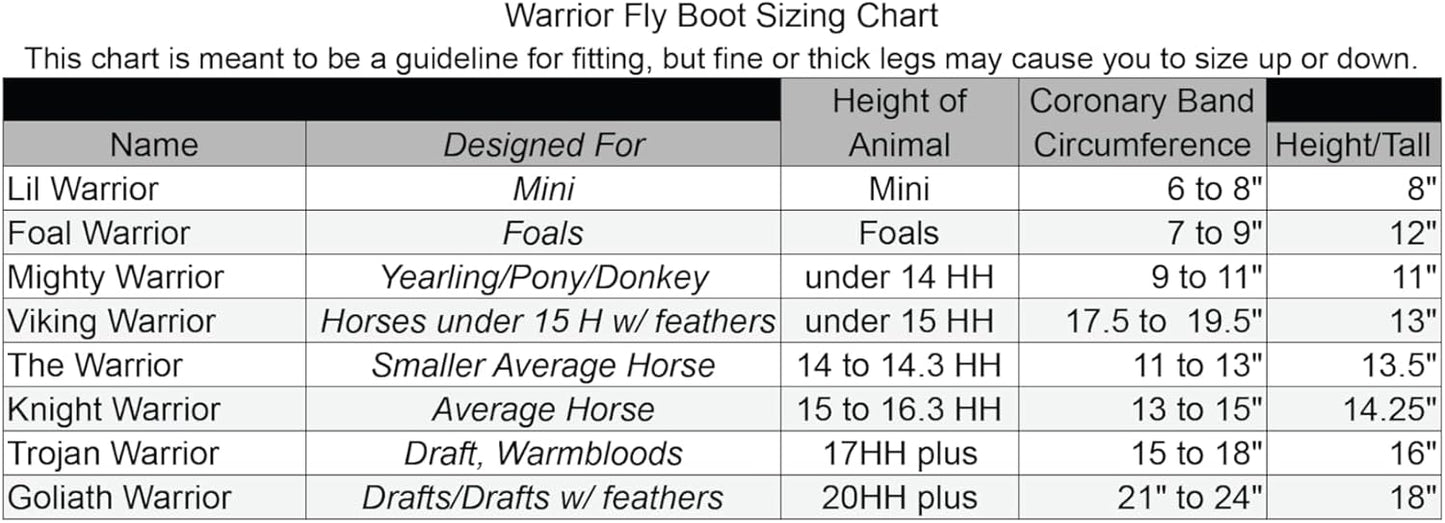 Warrior Fly Boots for Donkeys, Ponys, or Yearlings - Breathable Mesh Horse Boots for Fly Protection & Leg Comfort - Set of 4 (Mighty Warrior, Gray)