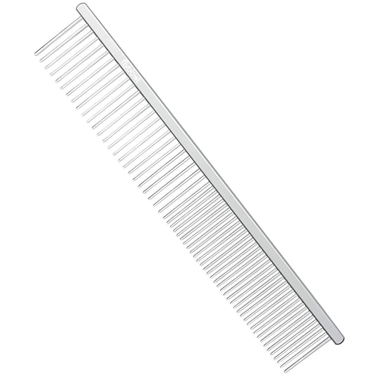 Stainless Steel Dog Comb - Cat Combs with Rounded Ends Teeth - Professional Metal Pet Grooming Removes Tangles Knots for Dogs Cats 7.6IN/1.42IN