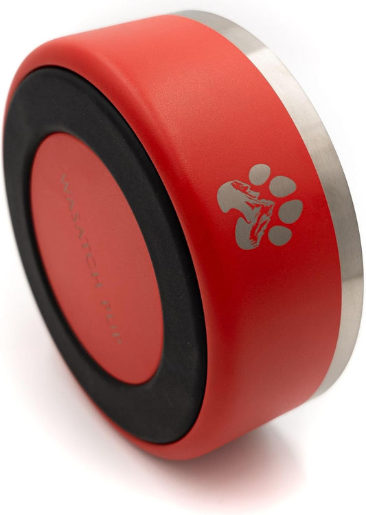 Stainless Steel Dog Bowl for Small-Large Dogs | Double Wall Insulated, Non-Slip Base Heavy Duty Water and Food Bowls for Dogs & Cats | Pet Safe BPA Free & Dishwasher Safe | 16 Oz - Red
