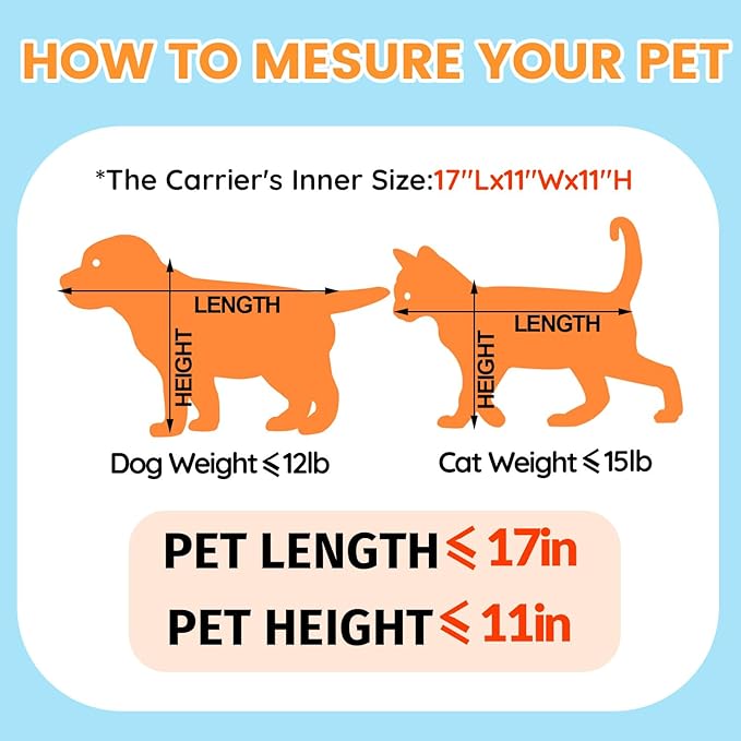 Petskd Top-Expandable Pet Carrier with Wheels 19x13x9 Inches Southwest Allegiant Airlines Approved, Soft-Sided Carrier for Small Dog Under 12 lbs and Large Cat Under 15 lbs(Blue)