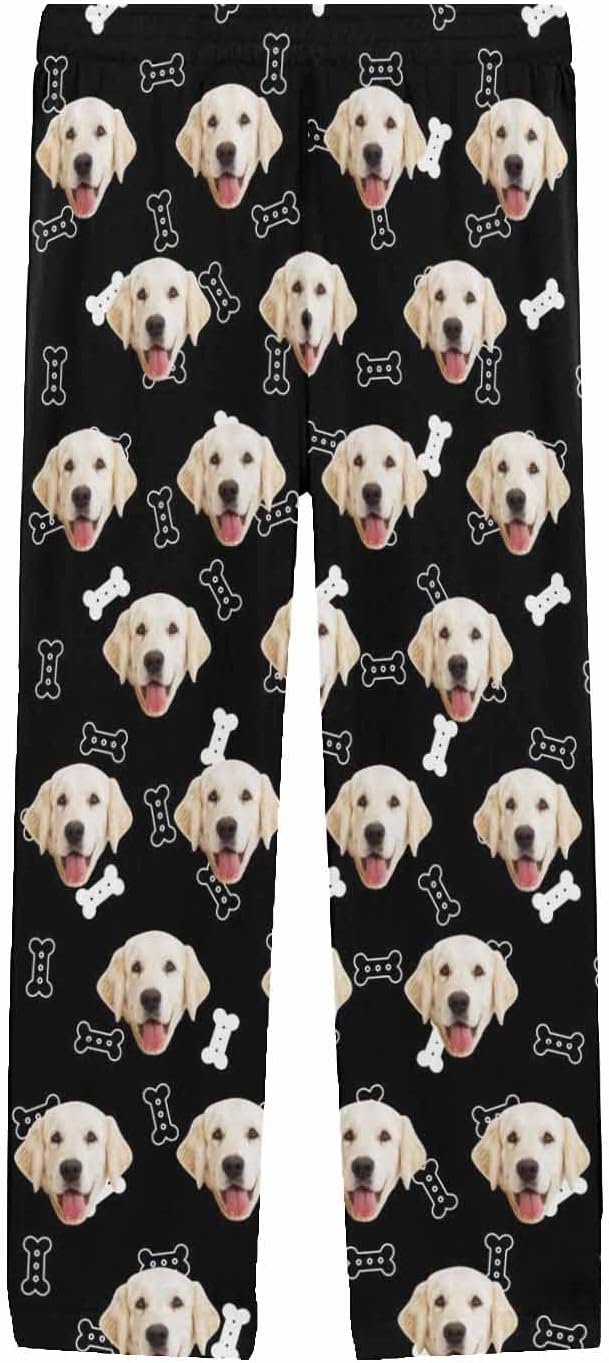 MyPupSocks Customized Face Pajamas Pants Photo Pajama Bottoms for Men S-XXL