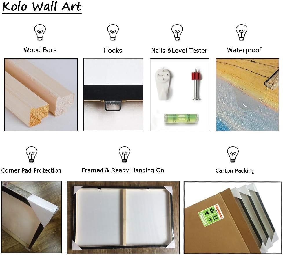 Large Wall Decor Colorful Sea Underwater World Coral Sea Turtle and Tropical Fish Painting Gallery Wrapped Ready to Hang Picture Artwork for Living Room Kids Nursery Room 28"x40"