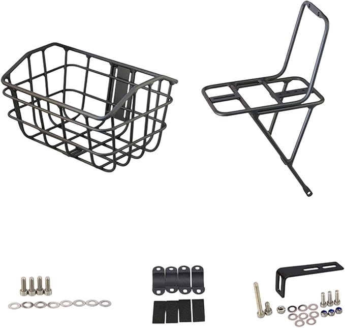 Basket Black Front Sturdy Construction Aluminum Alloy Large Capacity Accessories Cargo Container for Pet Transport