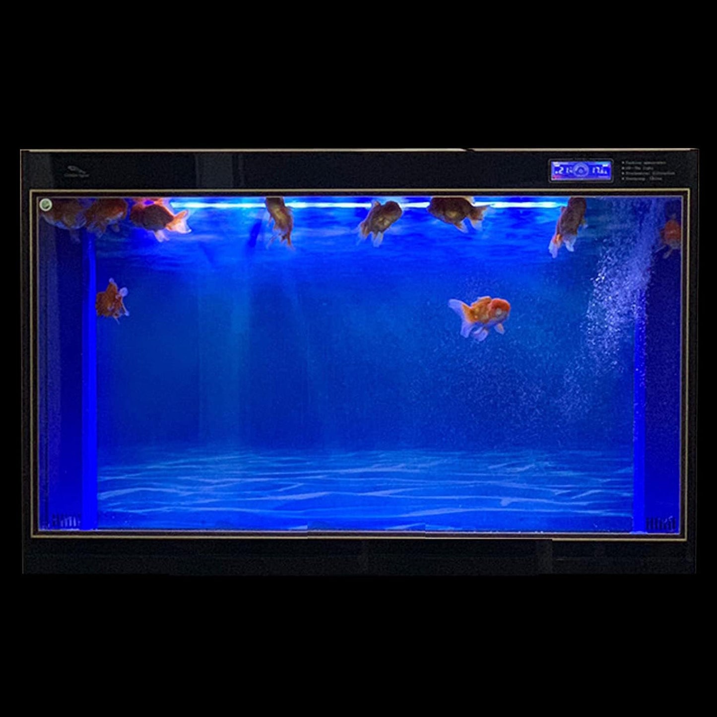ELEBOX Aquarium Background Blue Black Fish Tank Background Wallpaper Double-Sided Aquarium Backing, Aquarium Decorations for 10 Gallon Aquarium 11.8" x 16.5"