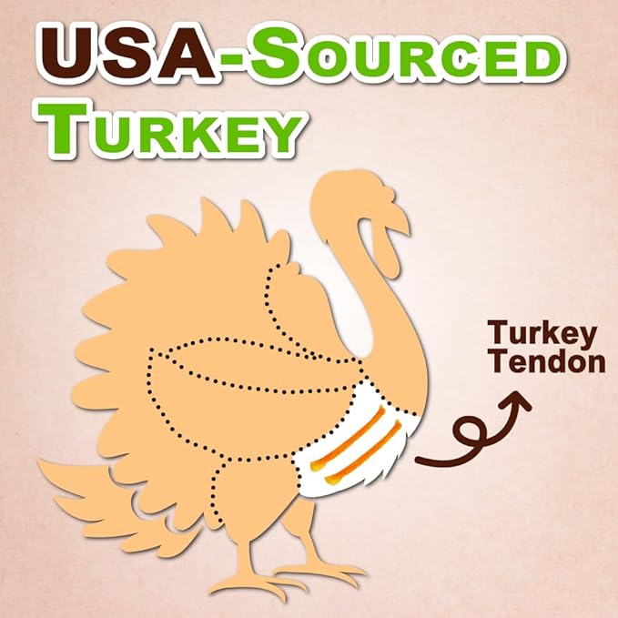 Afreschi Turkey Tendon Small Ring (S) 6 Pieces per Pack, USA-Sourced Turkey Tendon, All Natural Human Grade Puppy Chew, Hypoallergenic, Rawhide Alternative, Dog Treats for Small Breeds